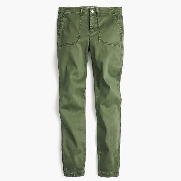 J. Crew 25 9" Cargo Toothpick Distressed Fatigue - Picture 1 of 7
